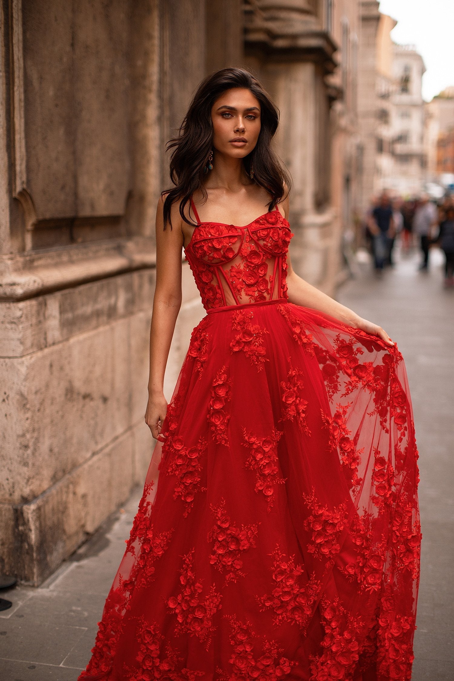 Clarina Red Tulle Gown | Afterpay | Zip ...